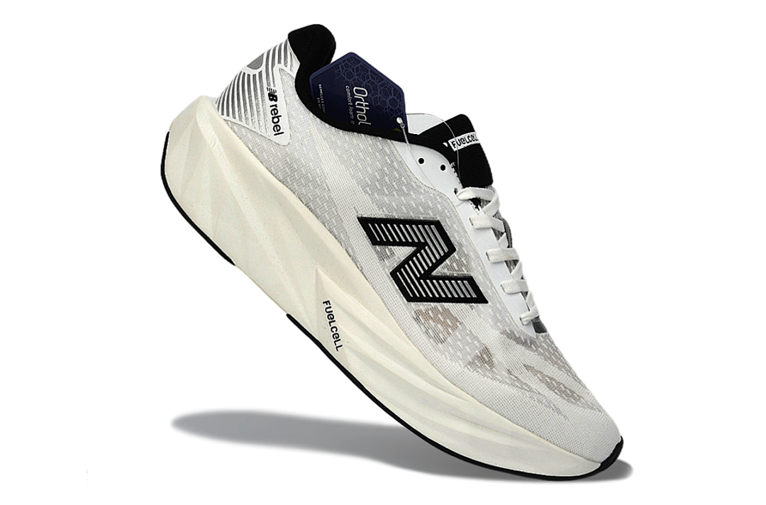 New Balance FuelCell Rebel v4 Running Shoes White Black Ortholite