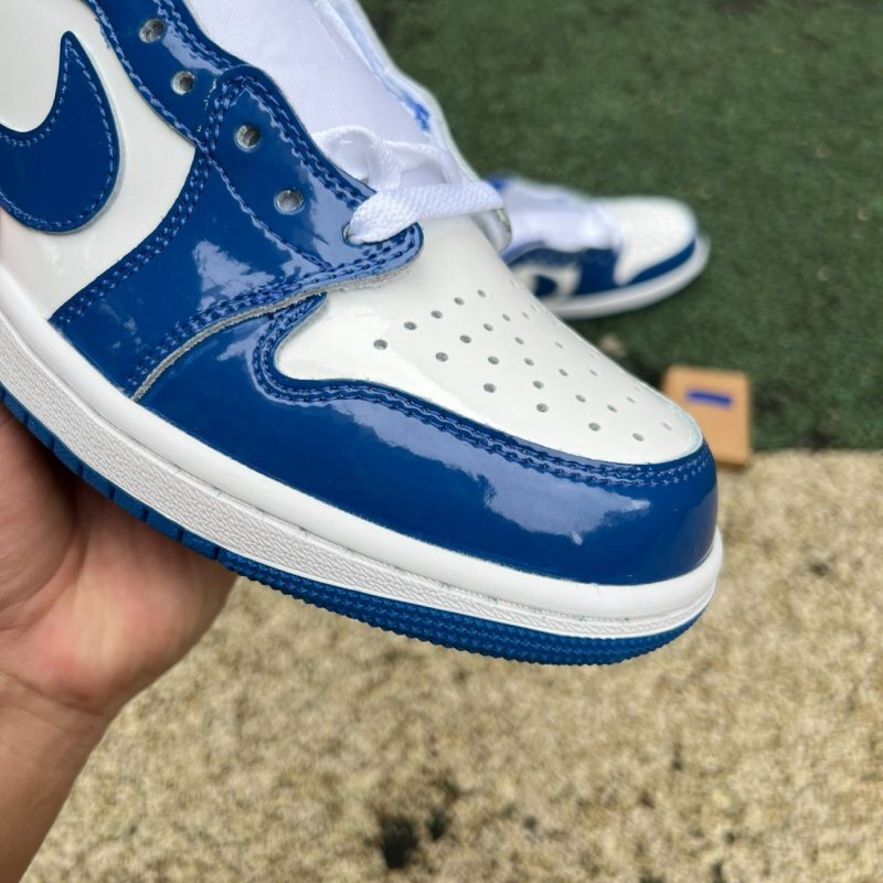 Air Jordan 1 Low Royal Blue Patent Leather
