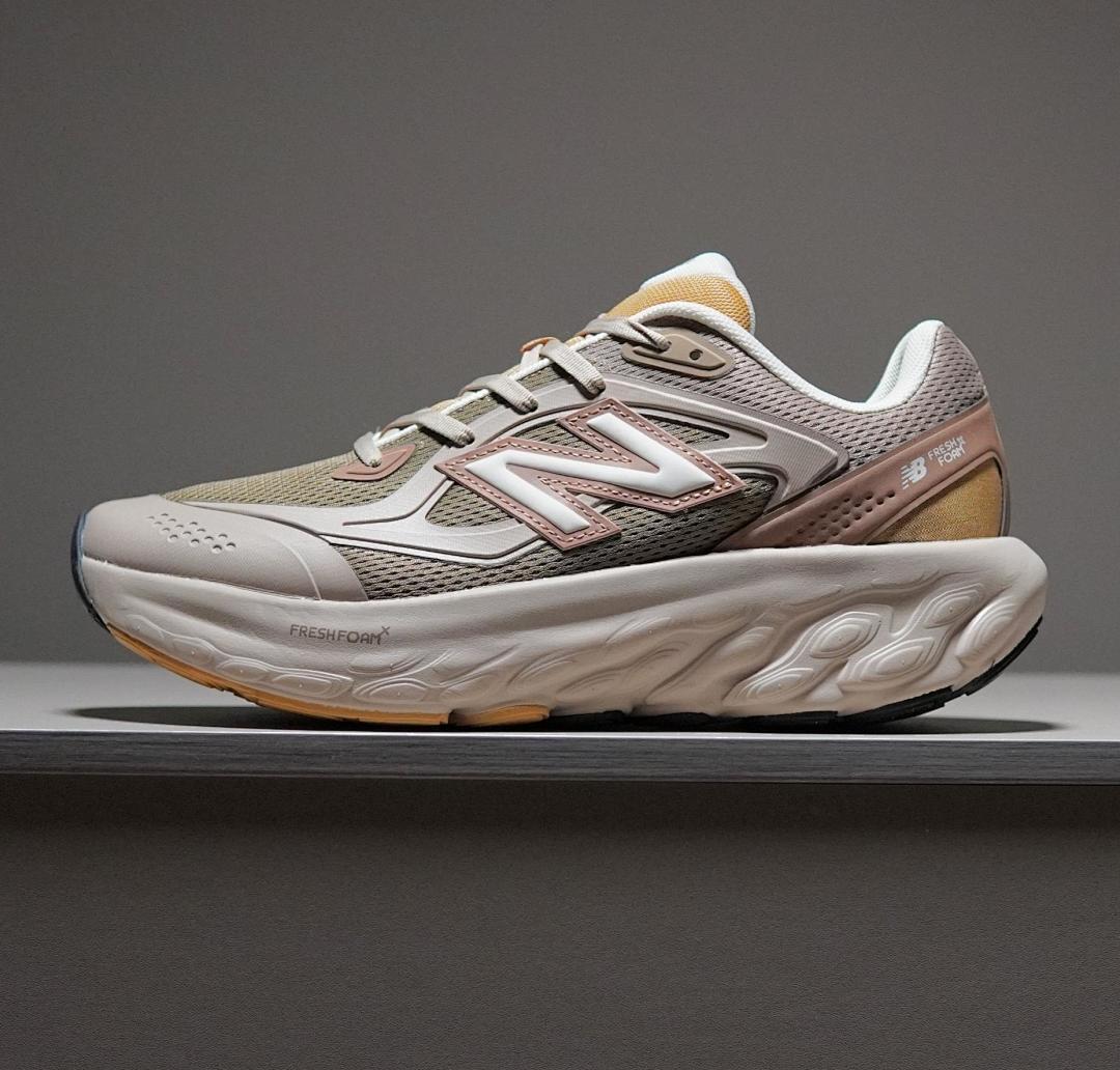 New Balance Fresh Foam X More Trail v3 Women's Running Shoes WTMORBP3 Moonbeam Starlight Pink Dusty Olive Max Cushion Trail Sneakers