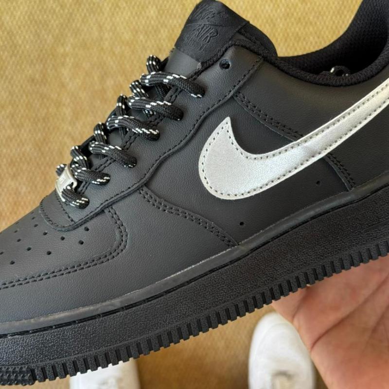 Nike Air Force 1 '07 LV8 Black Metallic Silver White CW7577-001