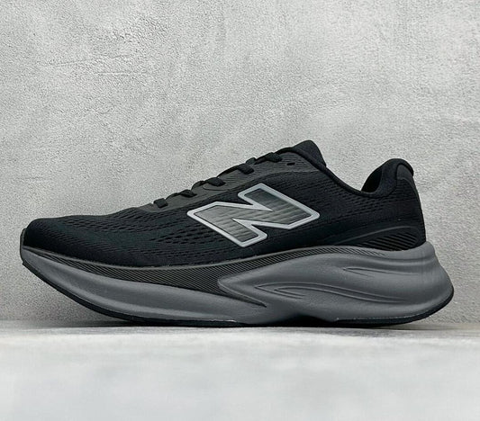 New Balance Fresh Foam X More v4 Running Shoes Men's & Women's - Max Cushion Comfort Trainers Black Phantom Grey MMORV4 WMORV4