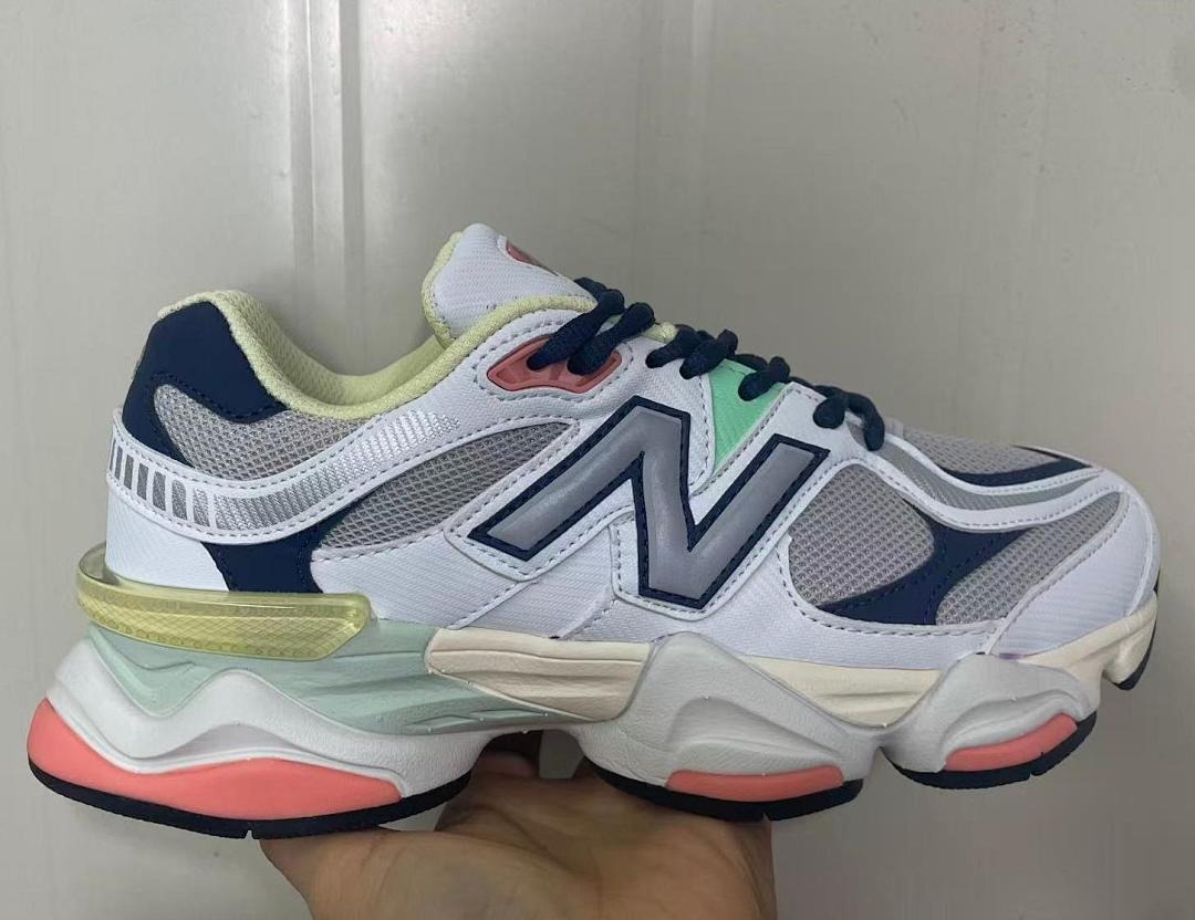 New Balance 9060 White Navy Grey Peach Mint Yellow U9060ECA