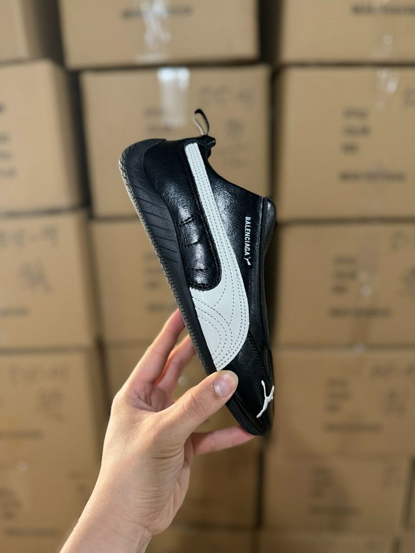 Puma Balenciaga Motorsport Driving Shoes Black White