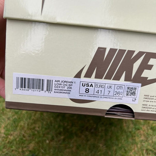 Travis Scott x Air Jordan 1 Low Dark Mocha Pink