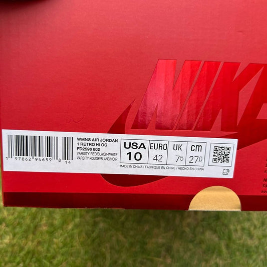Air Jordan 1 Retro High OG Black Toe Origin Story Red