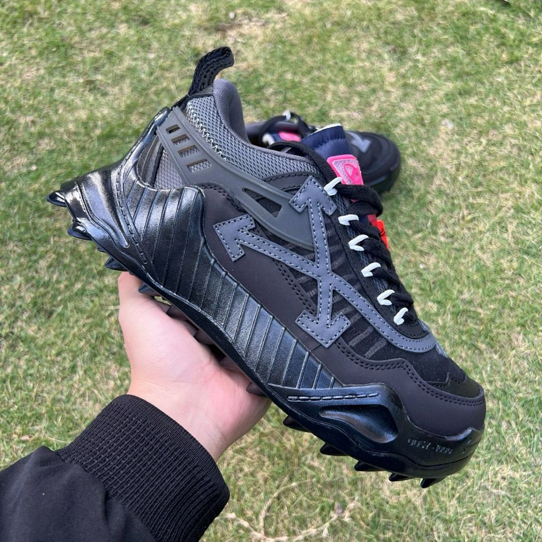 Off-White ODSY-1000 Black Grey Chunky Sneakers Men's Women's