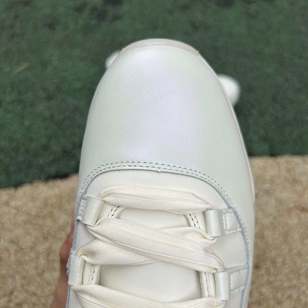 Air Jordan 11 Retro Premium Heiress Frost White Women's Sneakers 852625-100 - White/Metallic Silver/Sail Cream Shoes