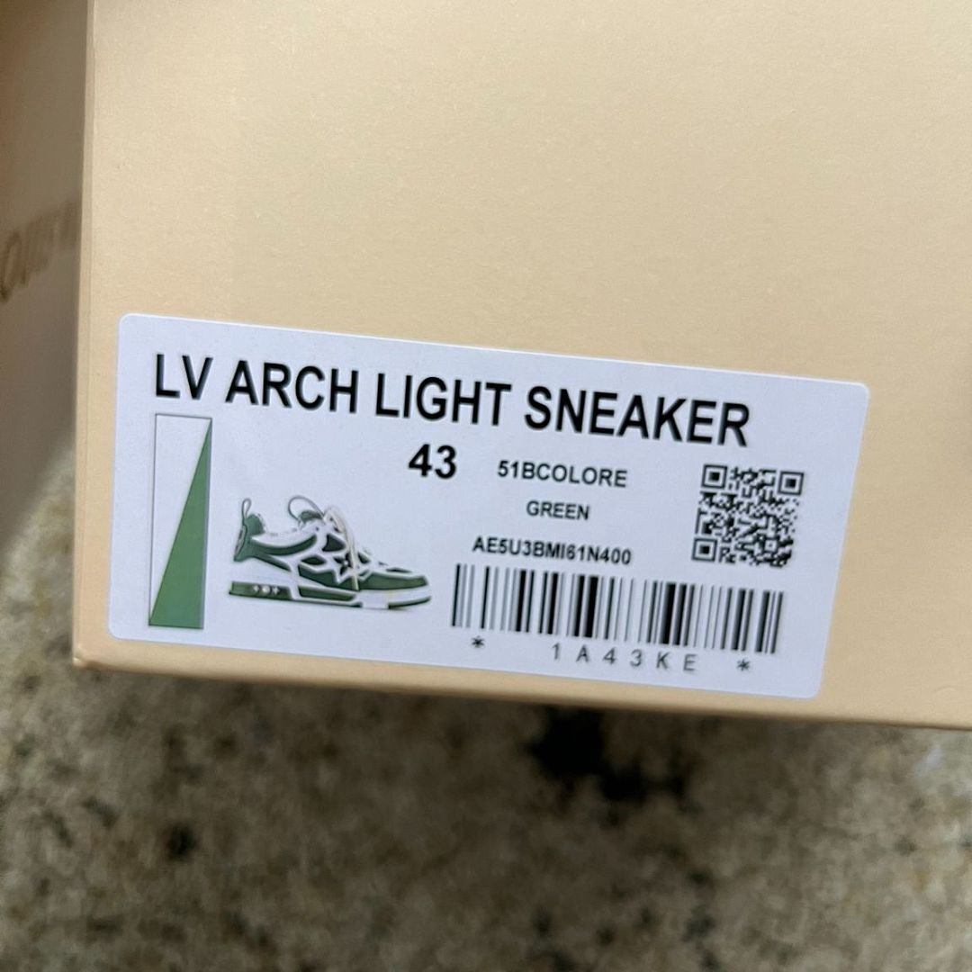 Louis Vuitton LV Trainer Sneaker Green White 1A9Z1C Luxury Designer Mesh Calf Leather Low Top Men's Women's Streetwear Trainers Shoes