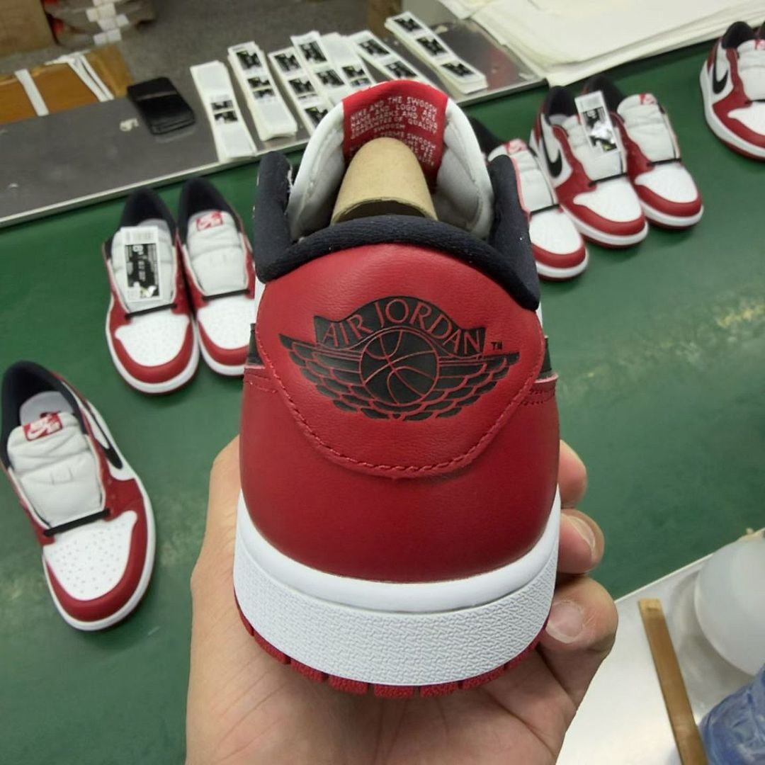 Nike Air Jordan 1 Low 'Gym Red' 553558-605 White Black Red Men's Lifestyle Sneakers