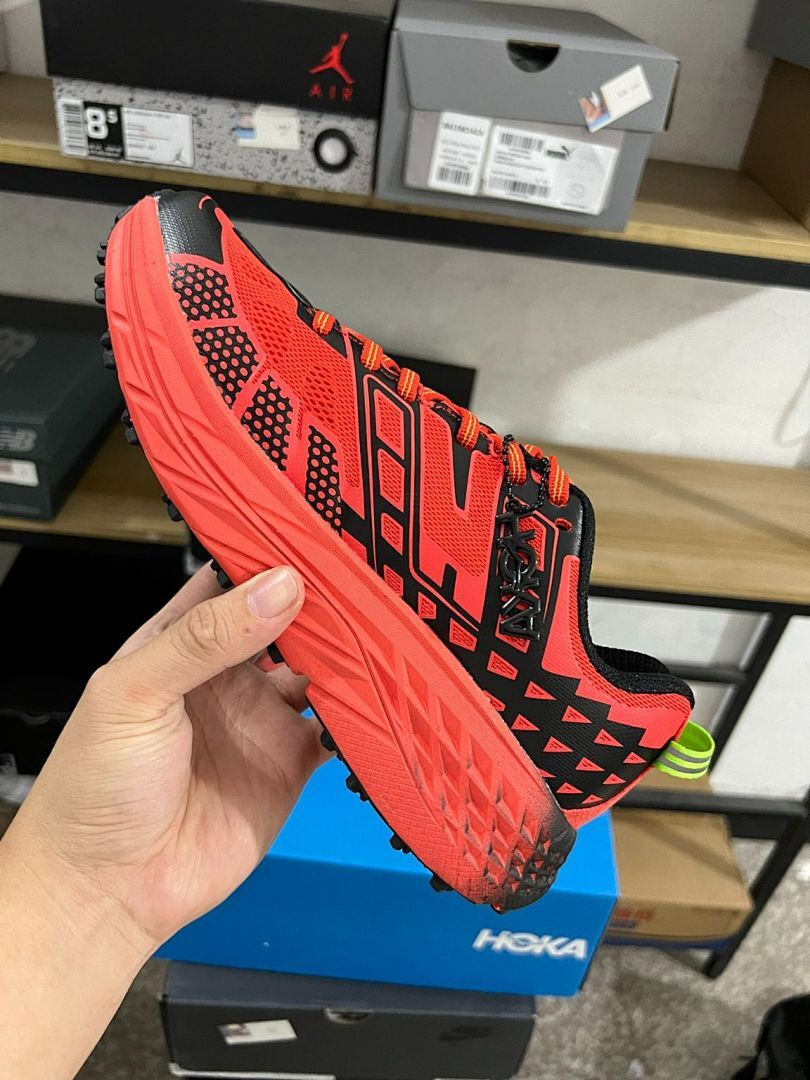 Hoka Speedgoat 5 Men's Trail Running Shoes Fiesta Black 1127929-FBG Vibram Outsole