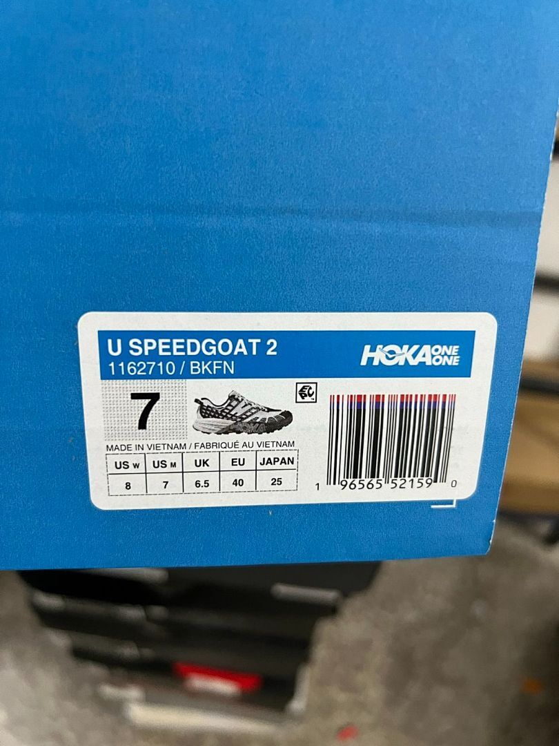 Hoka Speedgoat 2 Trail Running Shoes White Black Vibram Outsole