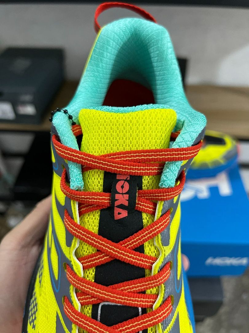 Hoka Speedgoat 5 Men's Trail Running Shoes 1123123-BYBC Bright Yellow Blue Coral Vibram Megagrip