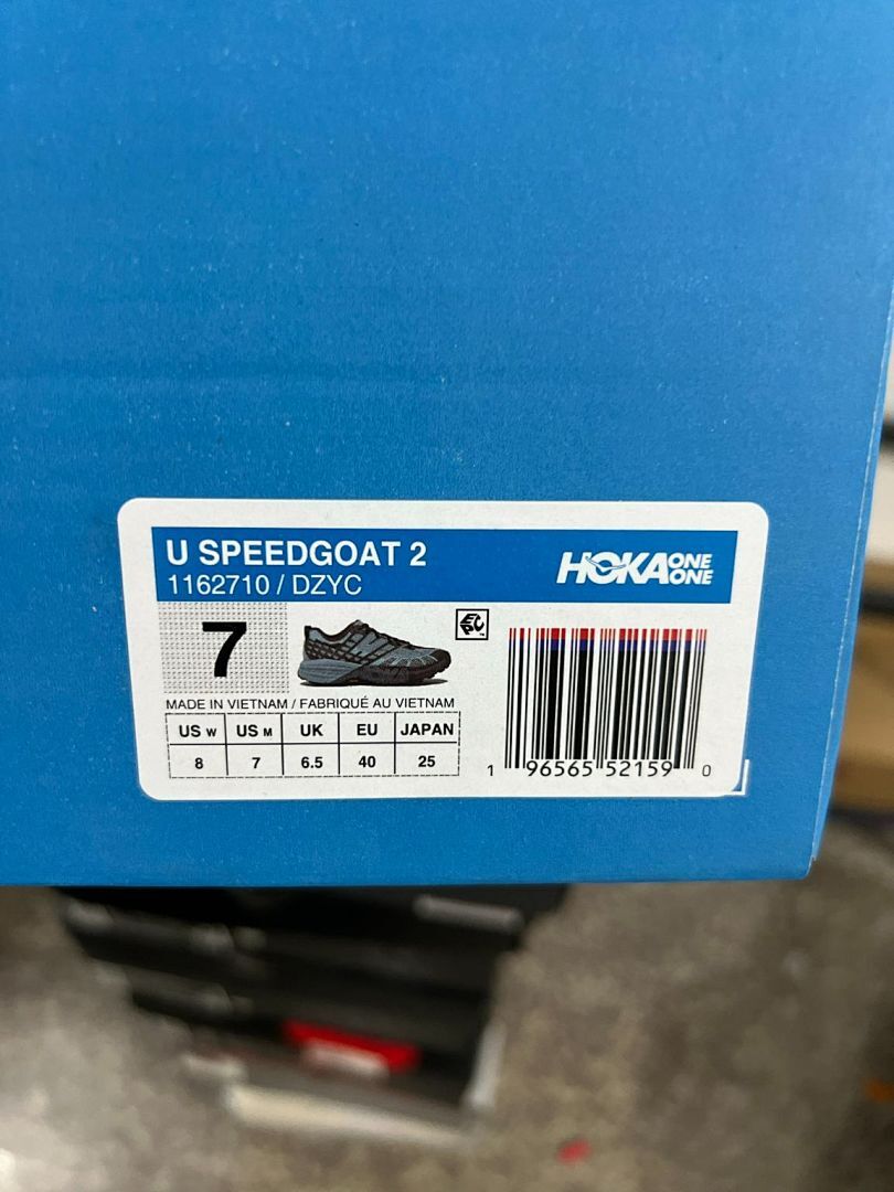 Hoka Speedgoat 5 Men's Trail Running Shoes - Mink / Blue Haze (1123126) - Durable Off-Road Hiking Sneakers, Cushioned, Vibram Sole