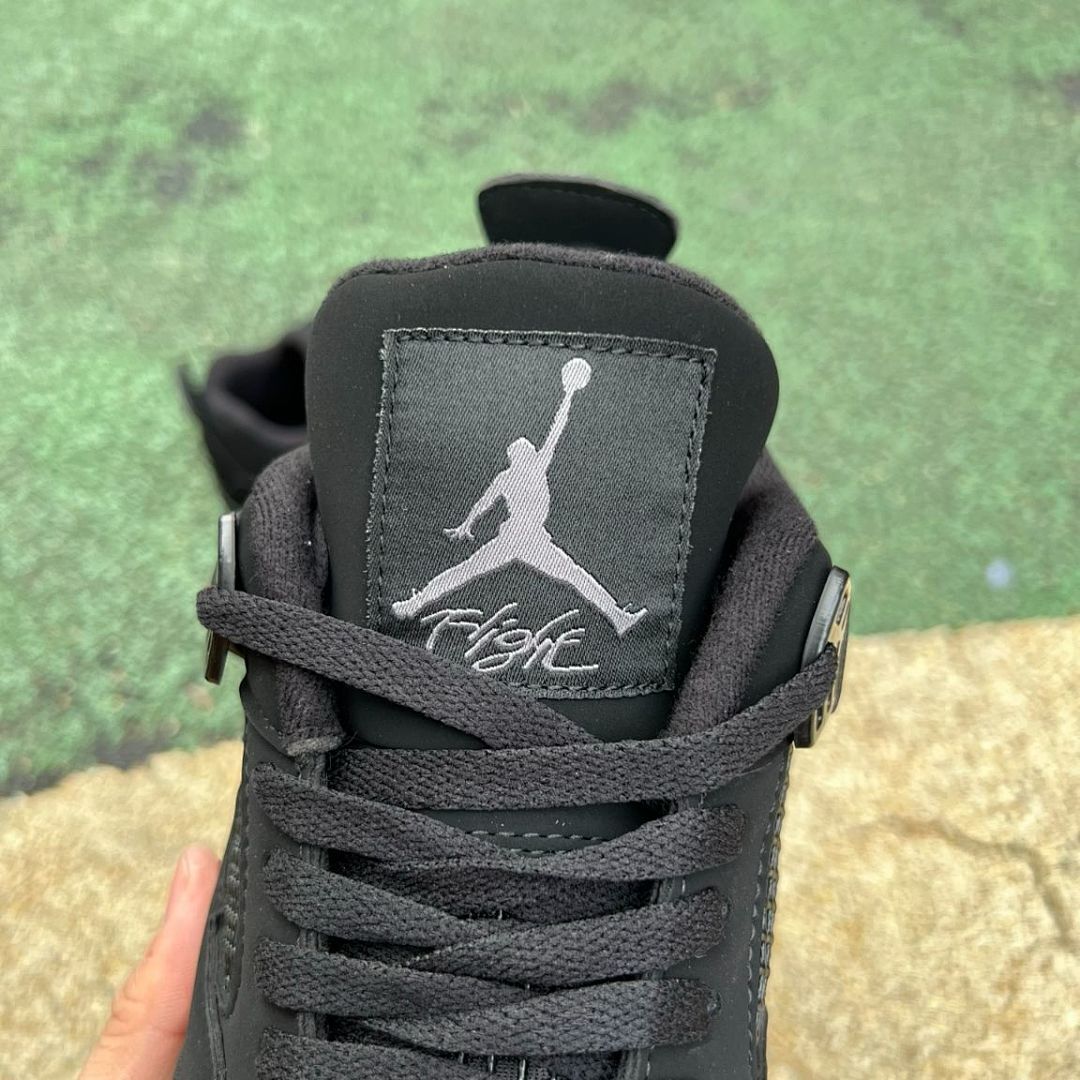 Nike Air Jordan 4 Retro Cleats Triple Black Men's Baseball Football Spikes