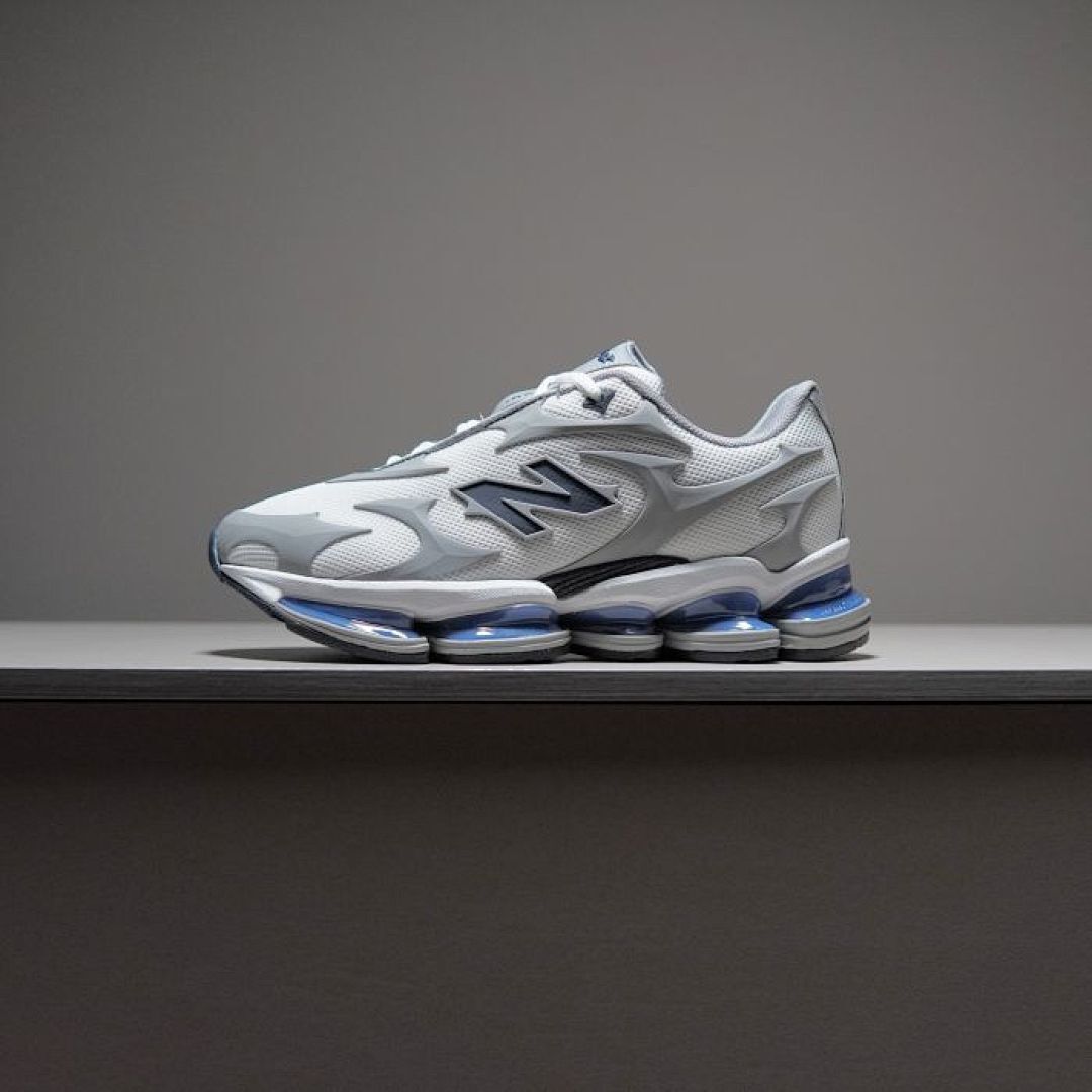 Custom New Balance N Mizuno Wave Prophecy LS White Sky Blue Lifestyle Sneakers