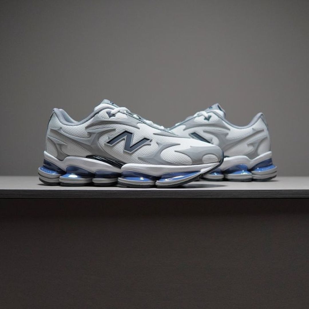 Custom New Balance N Mizuno Wave Prophecy LS White Sky Blue Lifestyle Sneakers
