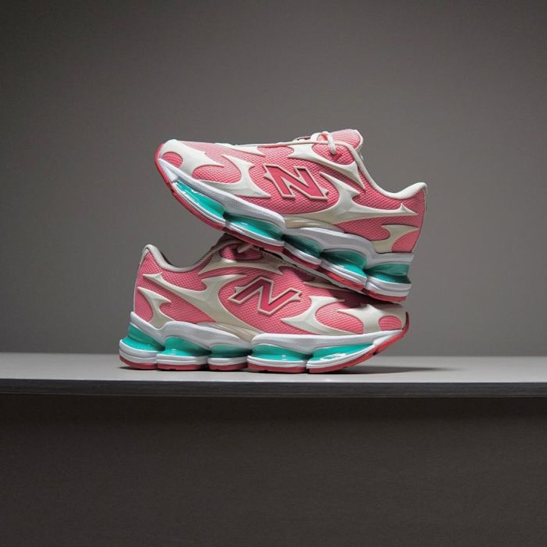 New Balance ARZWMD Pink Aqua White Chunky Retro Sneakers Shoes