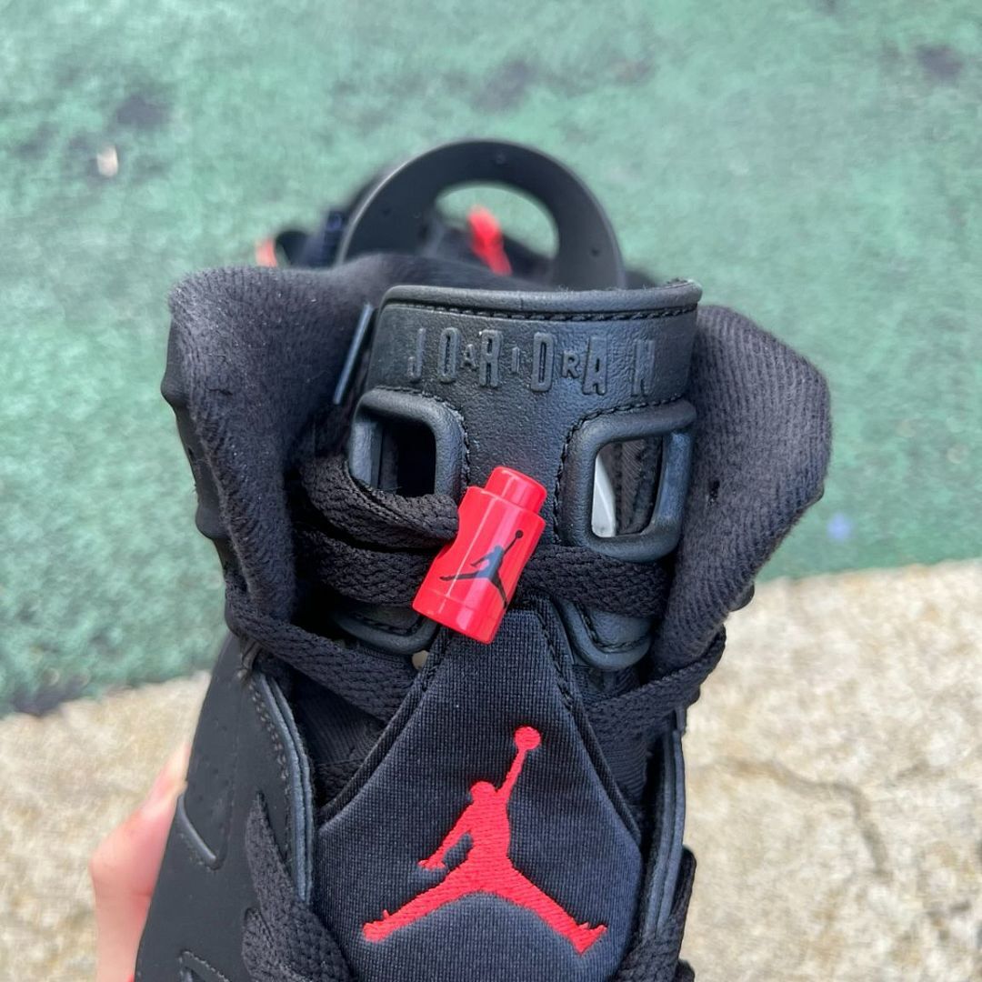 Nike Air Jordan 6 Retro "Infrared" Black Red Men's Basketball Shoes Sneakers 384664-060