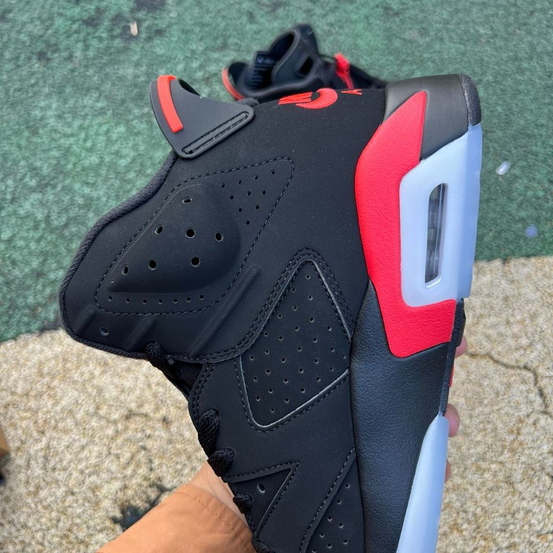 Nike Air Jordan 6 Retro "Infrared" Black Red Men's Basketball Shoes Sneakers 384664-060