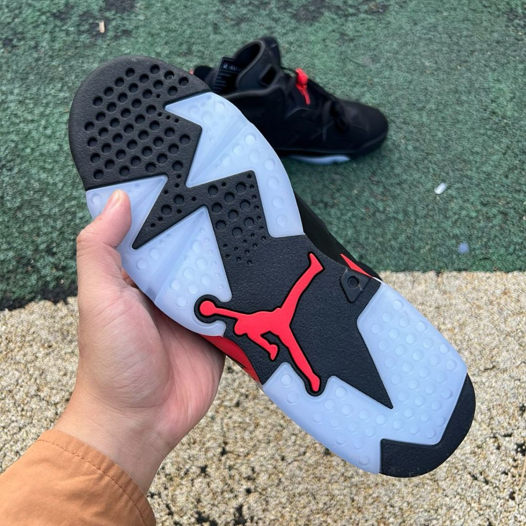 Nike Air Jordan 6 Retro "Infrared" Black Red Men's Basketball Shoes Sneakers 384664-060