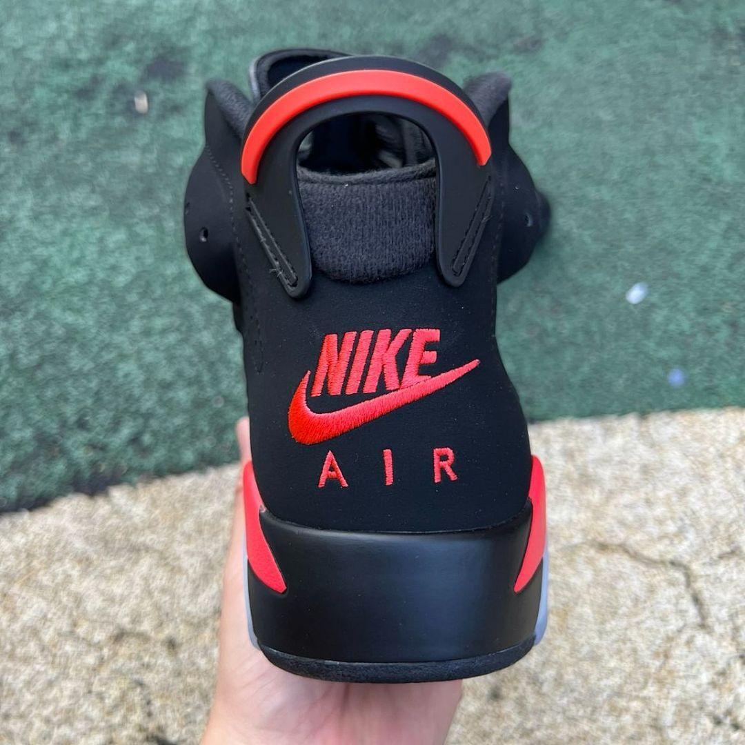 Nike Air Jordan 6 Retro "Infrared" Black Red Men's Basketball Shoes Sneakers 384664-060