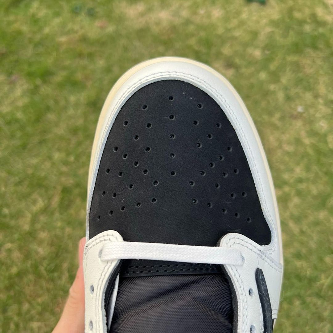 Nike Air Jordan 1 Low OG SP Travis Scott Phantom Sneakers Black Phantom University Red DM7866-001 Men's Designer Collaboration Shoes Limited Edition