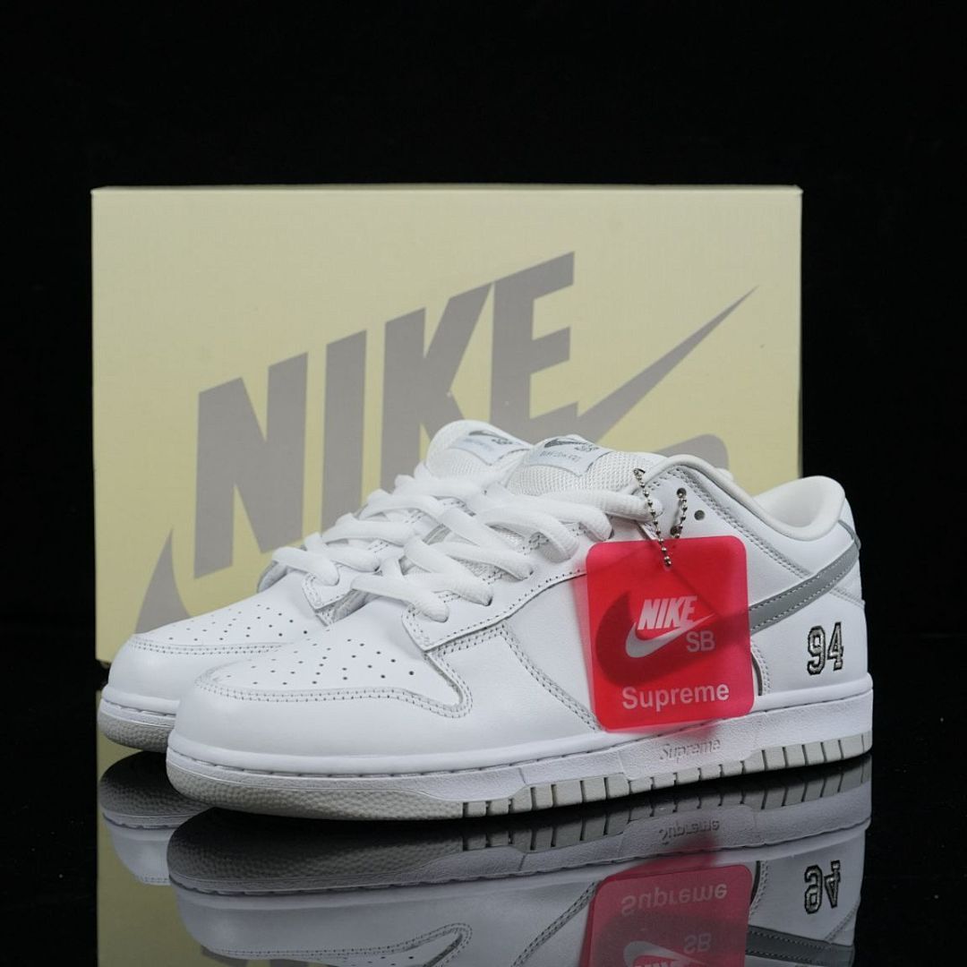 Nike SB Dunk Low Supreme White Cement Grey '94 Men's Sneakers Shoes 313170-101