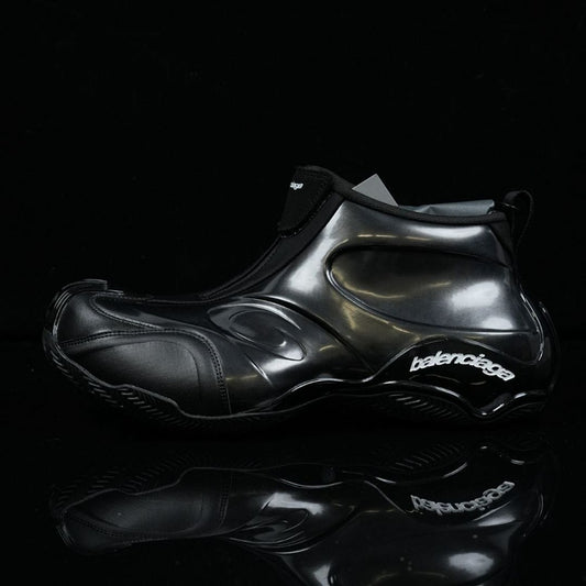 Balenciaga Space Zip Up Bootie Black Men's High-Top Sneaker 700877 W3BE1 1000