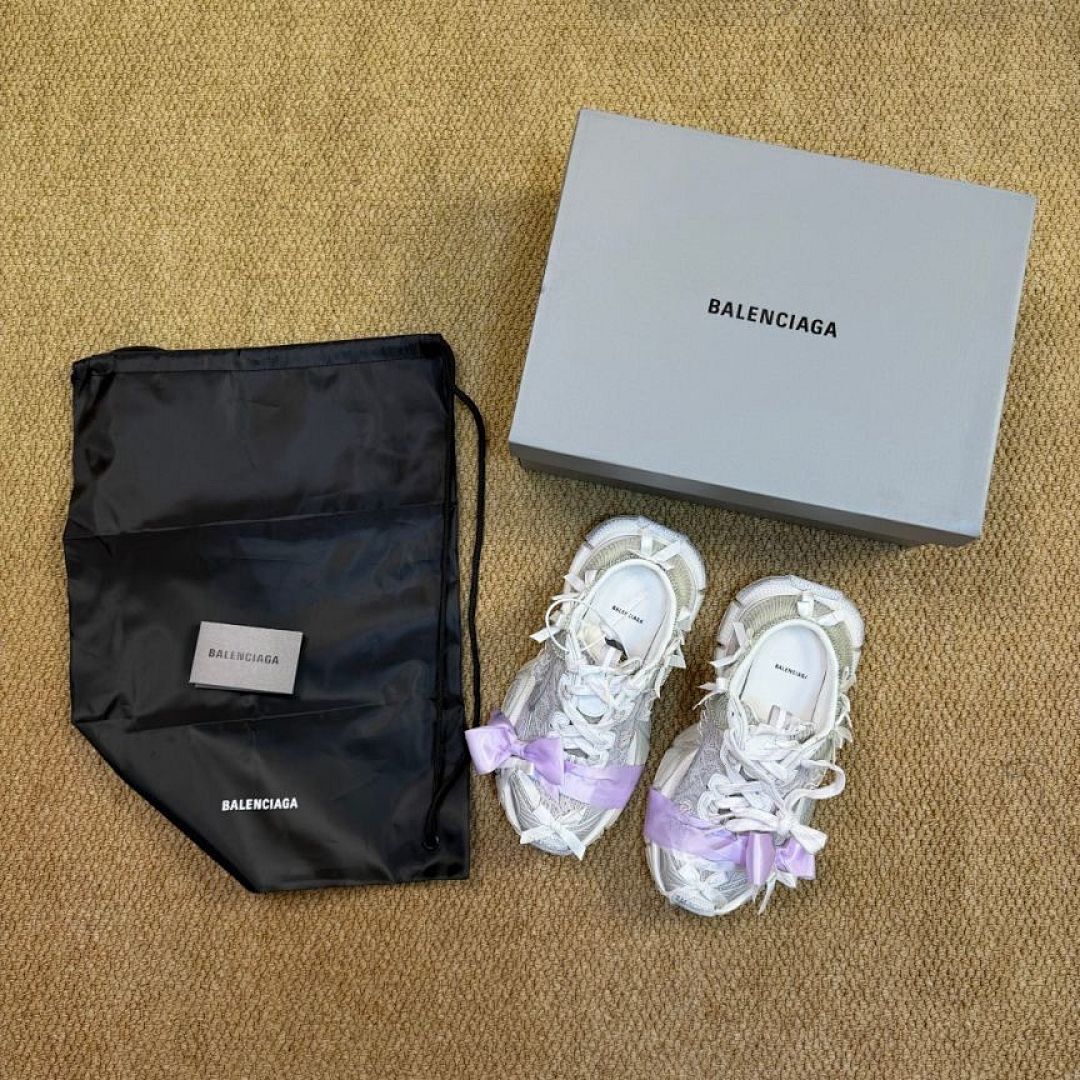 ASICS x Cecilie Bahnsen GEL-Kayano 14 Women's Pure Silver White Purple Iridescent Bows Floral Lace Limited Edition Designer Sneakers Trainers 1203A305-100