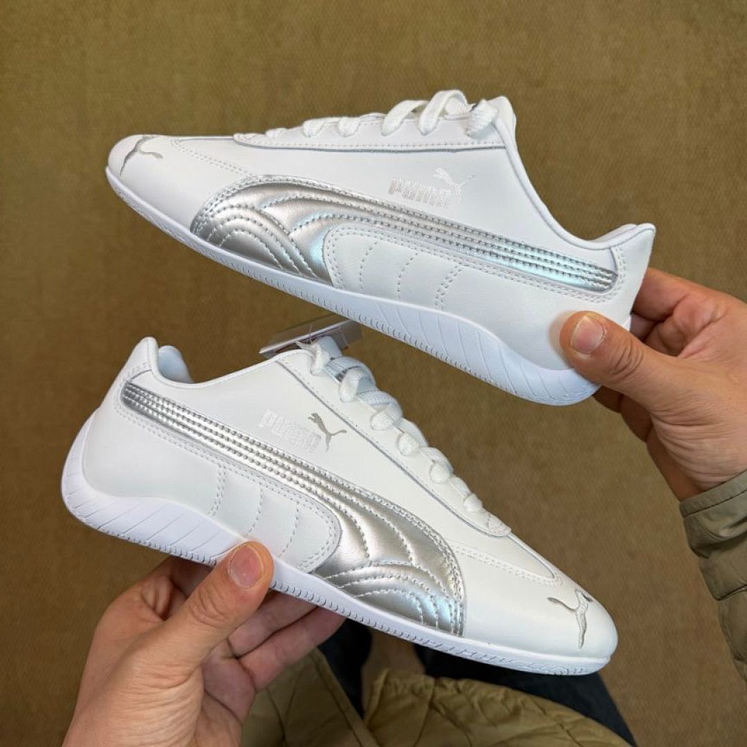 PUMA Speedcat LS Motorsport Shoes - White Silver - Style Code: 380183_02 - Men's Women's Casual Sneakers Trainers