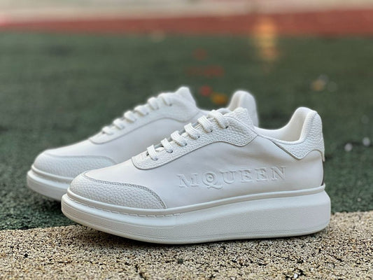 Alexander McQueen Oversized Sneaker White Leather Platform Trainers 553770 WHGP7 9000