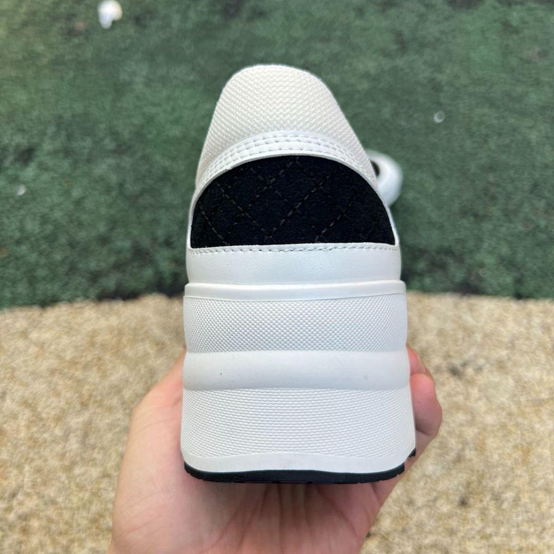 Chanel Low-Top Trainers White & Black G37136 Women's Luxury Chunky Sneakers Block Heel
