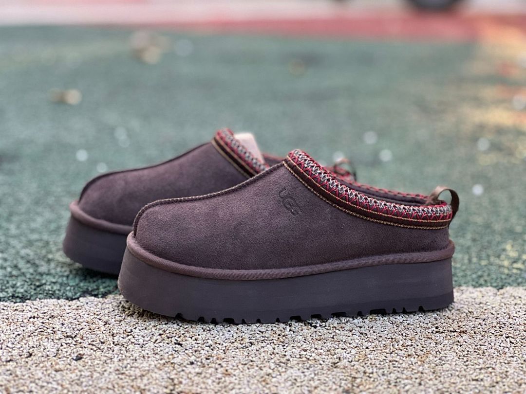 UGG Tazz Platform Slipper Women's Espresso 1122553 Cozy Suede Mule