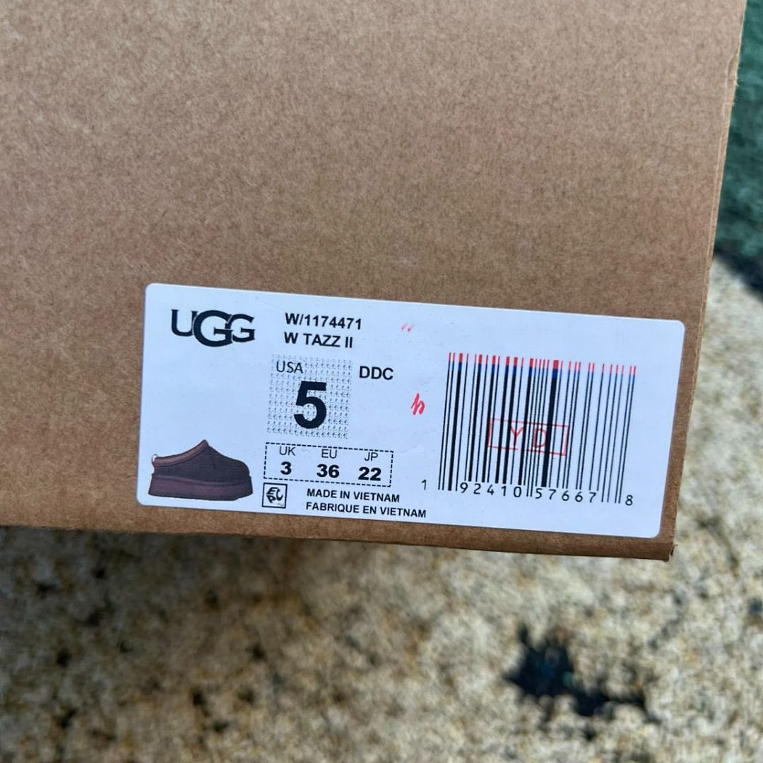 UGG Tazz Platform Slipper Women's Espresso 1122553 Cozy Suede Mule