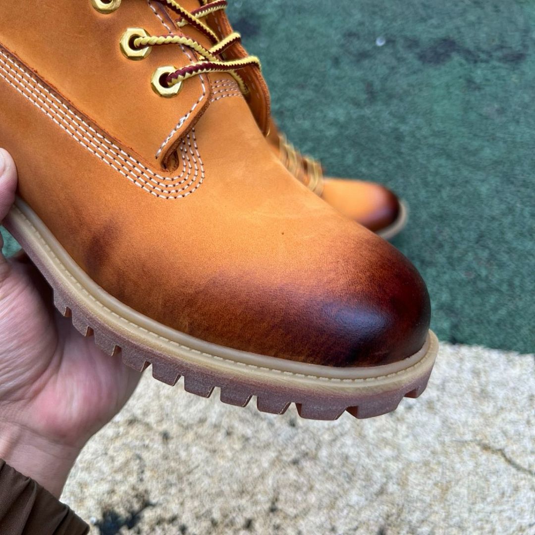 Timberland Men's 6-Inch Premium Burnished Waterproof Leather Boots - Dark Rust A1JGA