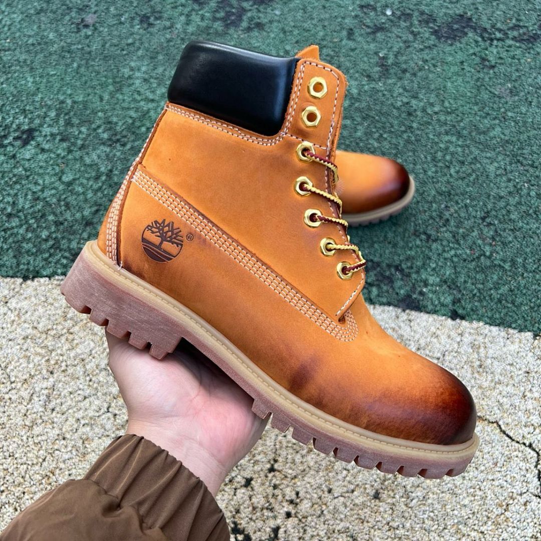 Timberland Men's 6-Inch Premium Burnished Waterproof Leather Boots - Dark Rust A1JGA