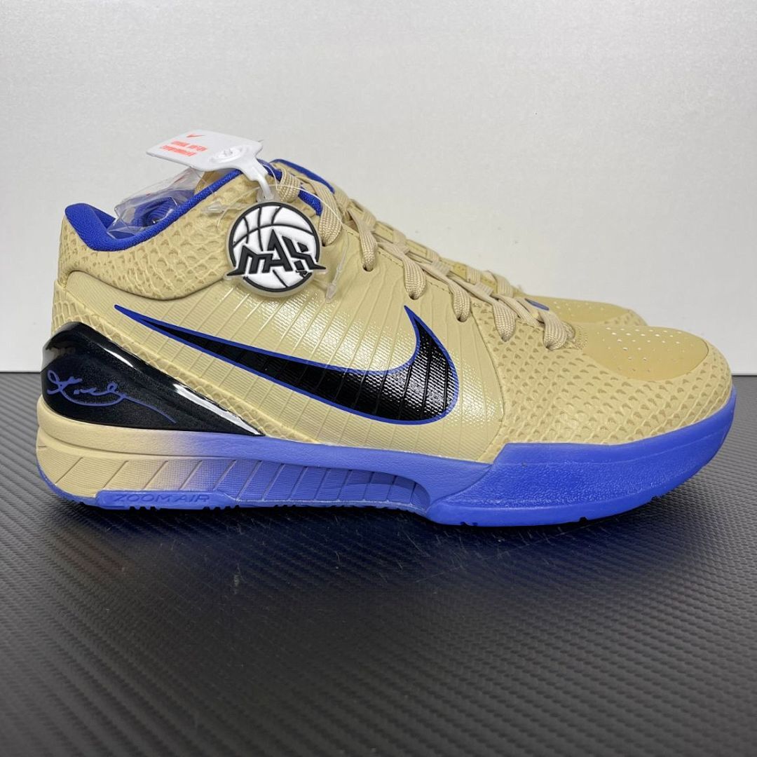 Nike Kobe 4 Protro "Philly" FV6325-100 Men's Basketball Shoes Sneakers Metallic Silver Varsity Royal Black Tan Gold Blue