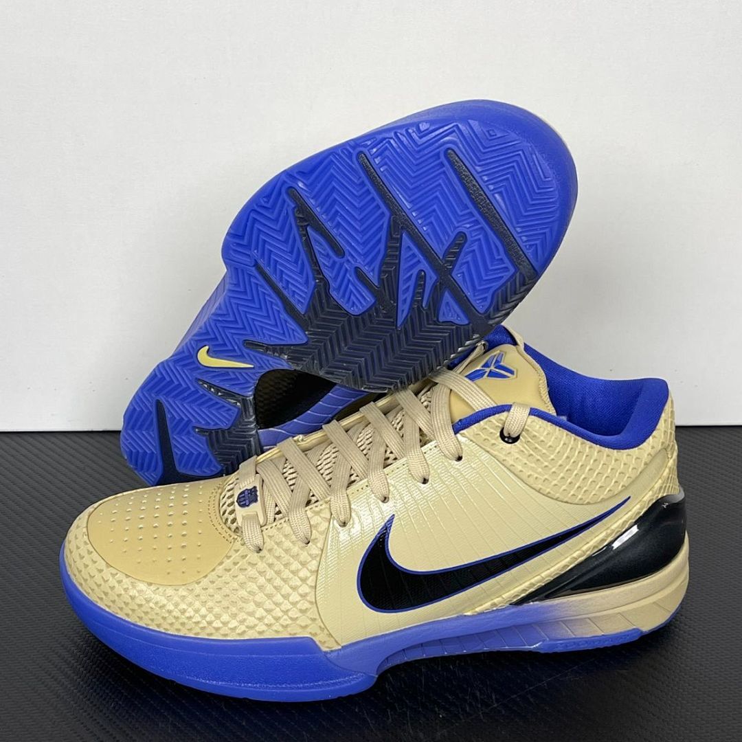 Nike Kobe 4 Protro "Philly" FV6325-100 Men's Basketball Shoes Sneakers Metallic Silver Varsity Royal Black Tan Gold Blue