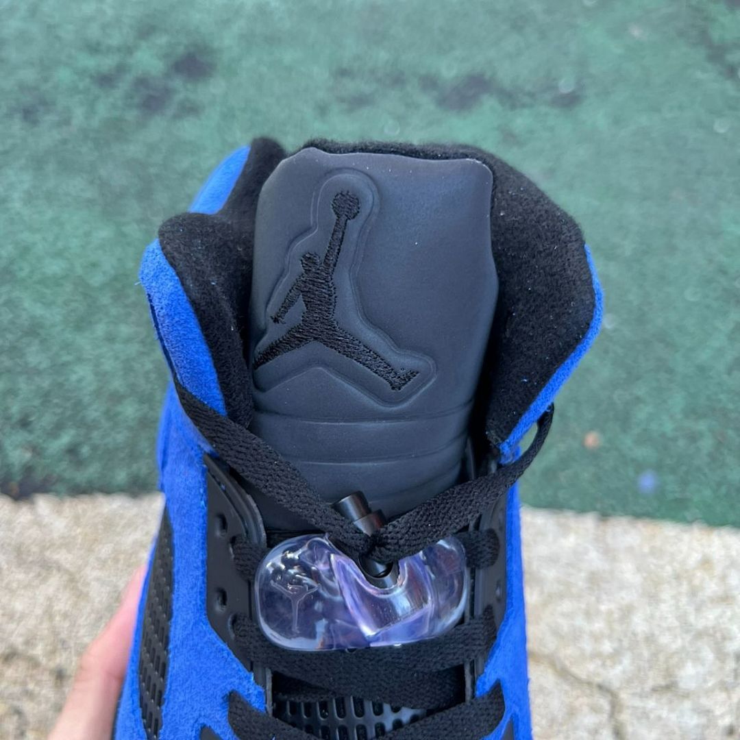 Jordan 5 Retro Blue Suede Game Royal Black Men's Sneakers 136027-401