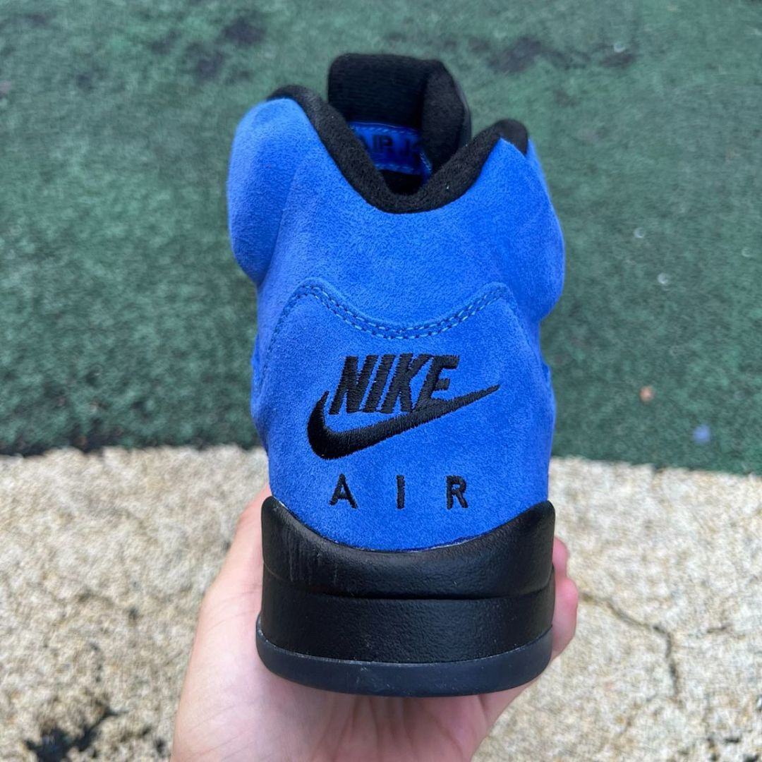 Jordan 5 Retro Blue Suede Game Royal Black Men's Sneakers 136027-401