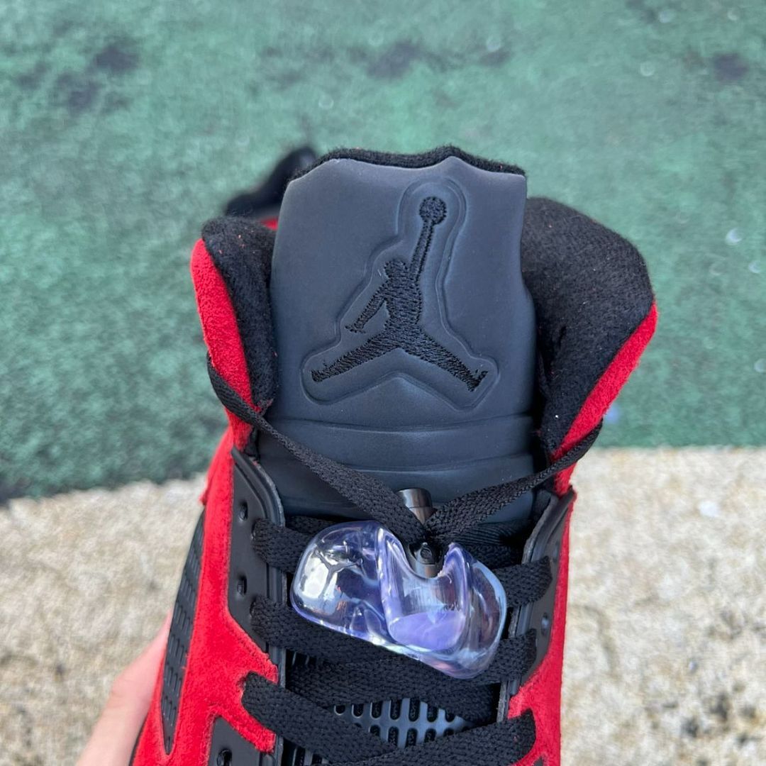 Air Jordan 5 Retro Raging Bull DD0587-600 Men's Varsity Red Suede Black Icy Sole Sneakers