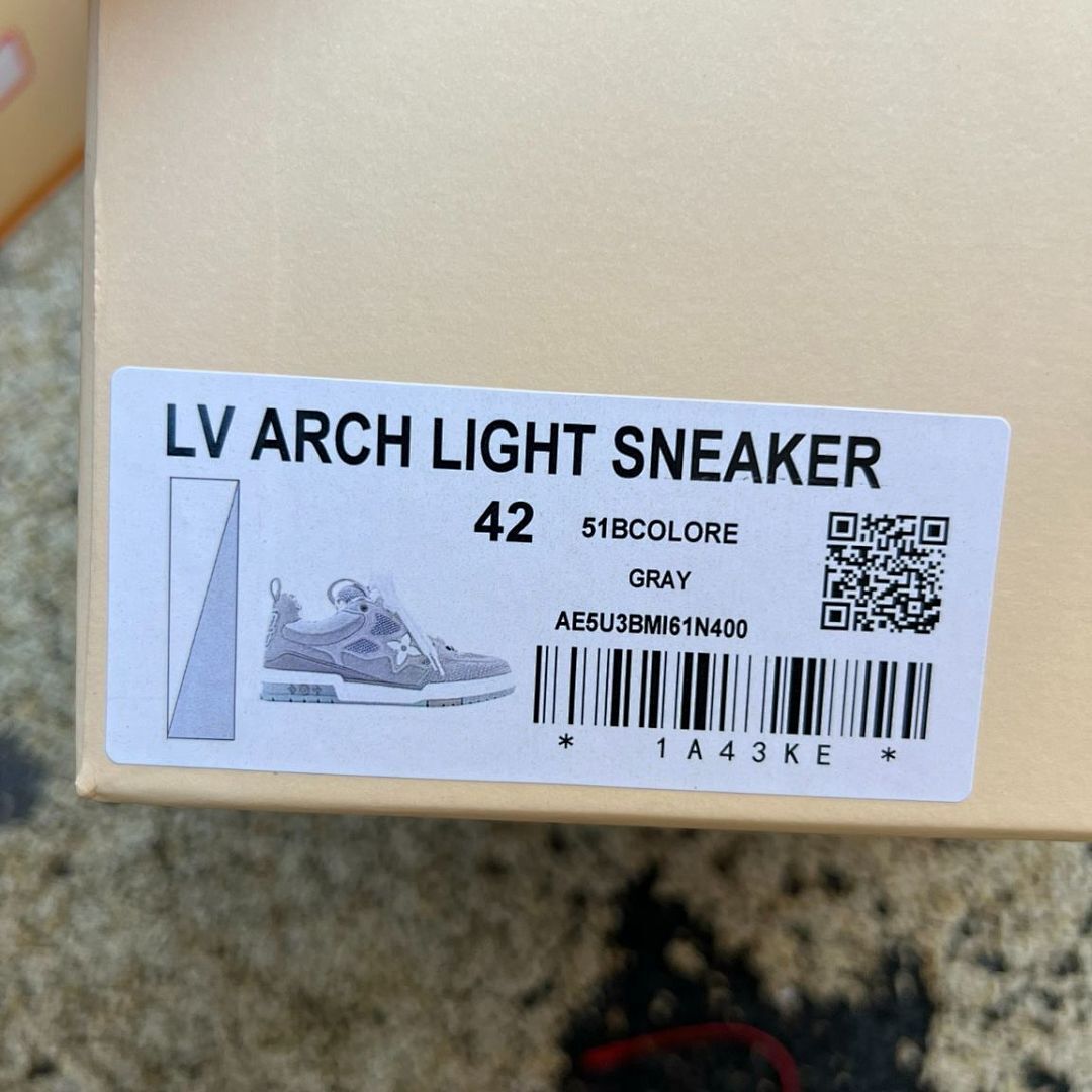 Louis Vuitton LV Trainer Sneaker Grey White Blue Monogram Flower Luxury Designer Shoes Men's Streetwear
