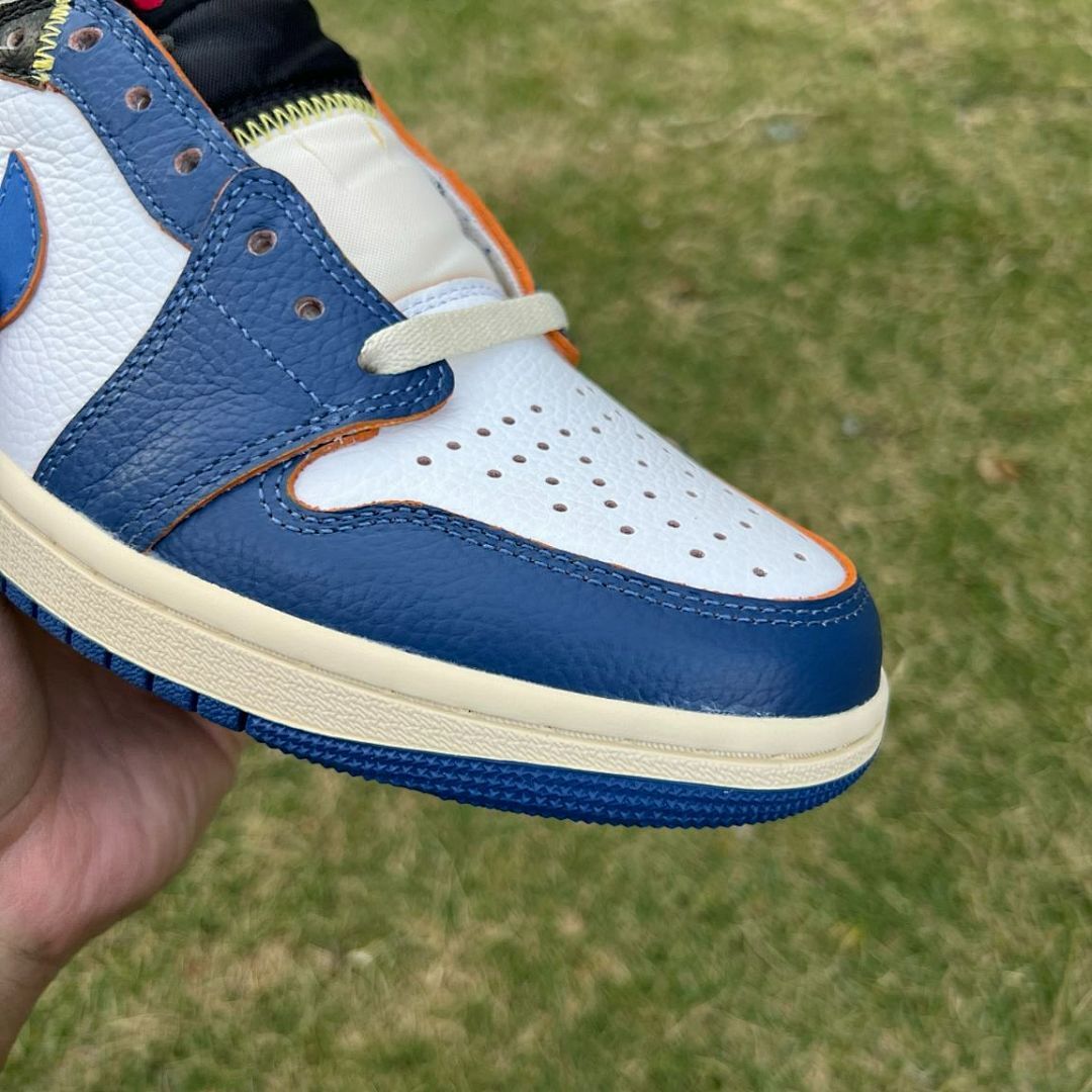 Union LA x Air Jordan 1 Low OG SP Sail Kinetic Green Navy Red Sneakers FD2549-100 Men's Athletic Shoes Collector's Edition