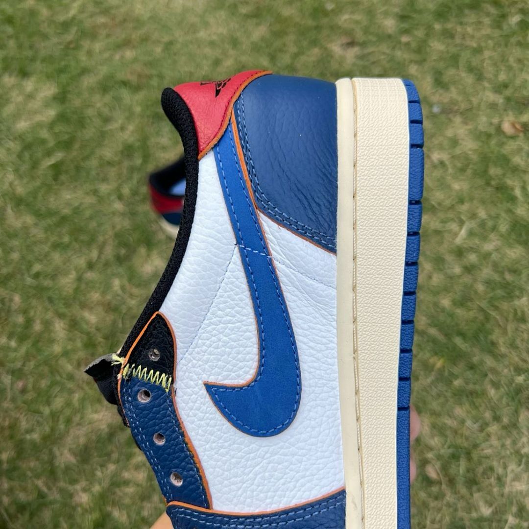 Union LA x Air Jordan 1 Low OG SP Sail Kinetic Green Navy Red Sneakers FD2549-100 Men's Athletic Shoes Collector's Edition