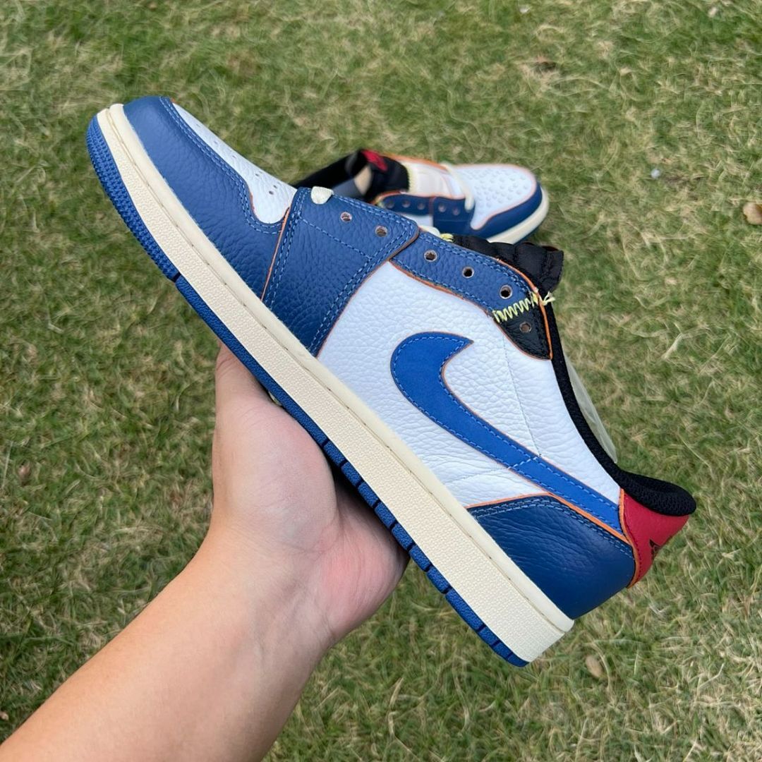 Union LA x Air Jordan 1 Low OG SP Sail Kinetic Green Navy Red Sneakers FD2549-100 Men's Athletic Shoes Collector's Edition