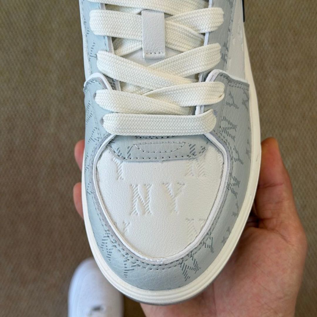 MLB Korea New York Yankees Monogram Chunky Liner Low Sneakers Light Blue 3ASCHL13N-50BLL