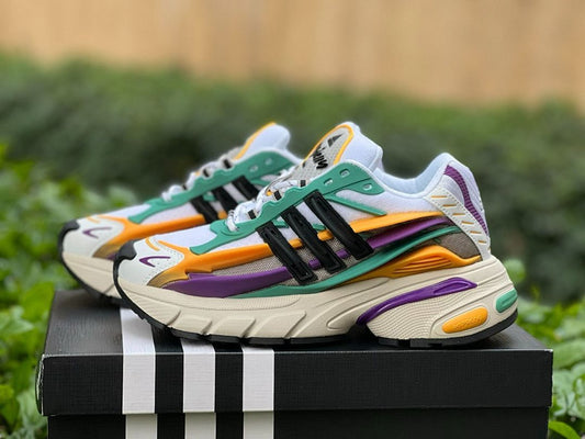 Adidas Response CL Cloud White Collegiate Green Orange Purple Sneakers Running Shoes IE7157