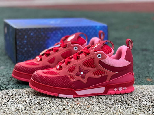 Louis Vuitton LV Trainer Maxi Sneaker Red Monogram Luxury Shoes 1AEPF5