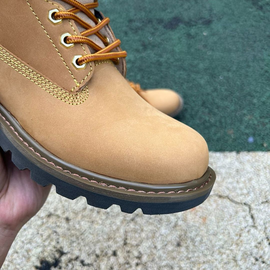 Caterpillar Men's Colorado Classic Work Boots Honey Reset with Bulldozer Logo