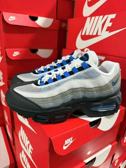 Nike Air Max 95 White Photo Blue Black Grey Gradient Sneakers Men's Women's Running Shoes Trainers Style Code 609048-103